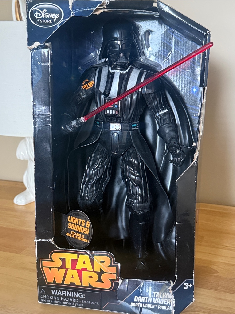 Disney Darth Vader Action Figure in Black with Red Lightsaber